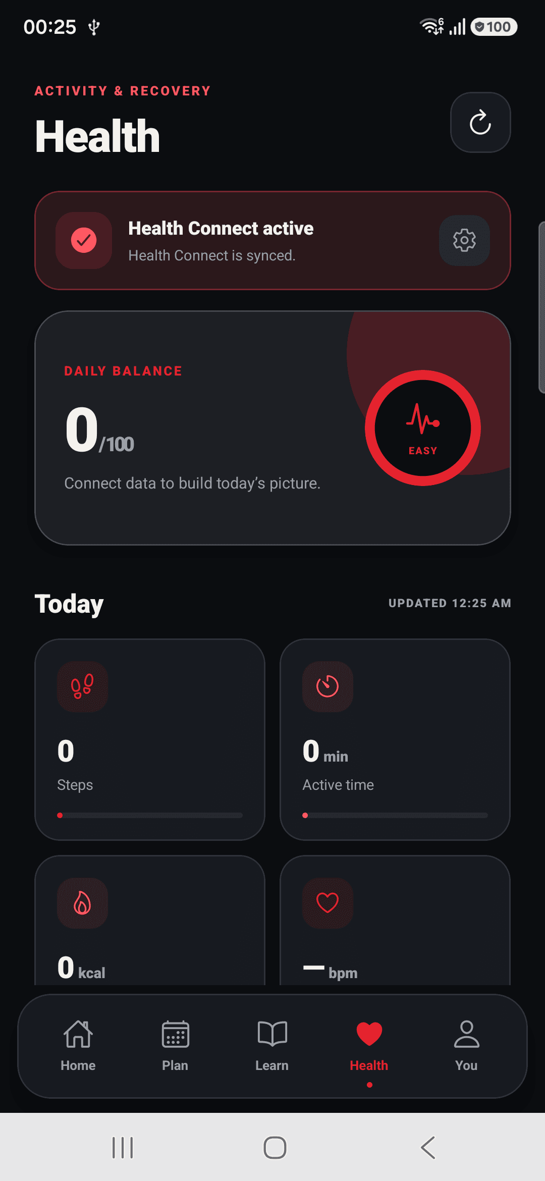 Health dashboard — GainX